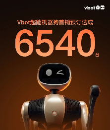 Vbot超能机器狗首销预订突破6540台,消费级机器人市场迎来新突破 Vbot超能机器狗首销预订突破6540台,消费级机器人市场迎来新突破